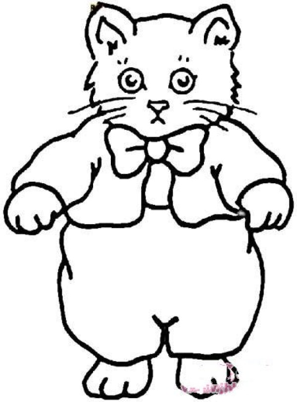 Cartoon cat simple drawing picture