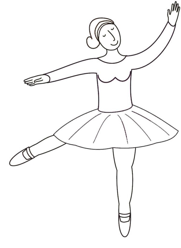 A group of simple drawings of girls dancing ballet