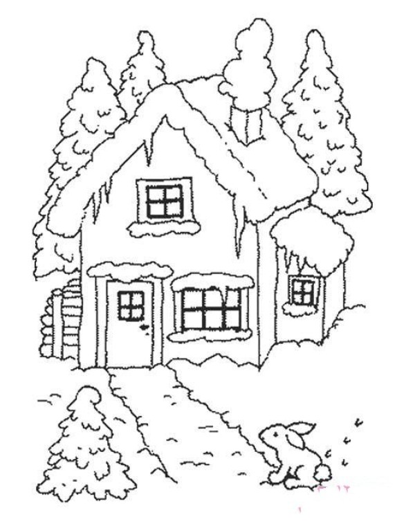 Fairy tale house simple drawing picture