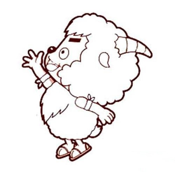 Boiling sheep side simple drawing picture