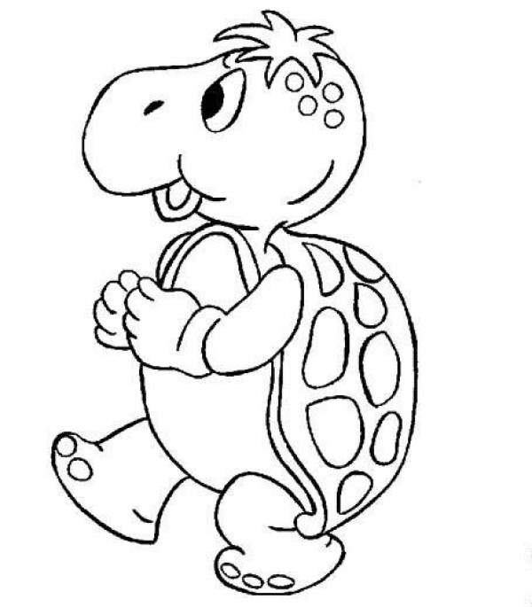 Cartoon turtle simple strokes