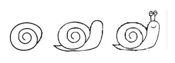 Snail simple drawing tutorial: How to draw a snail