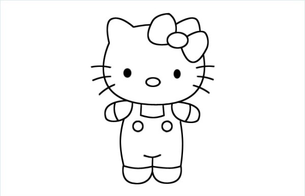 Hello Kitty simple drawing pictures