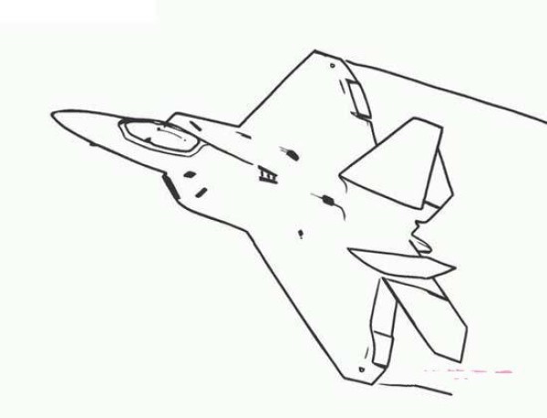 Simple drawings about fighter jets