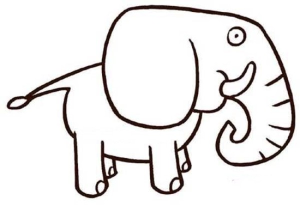 Simple strokes of elephant pictures