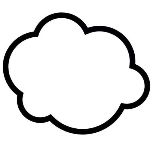 Childrens simple drawing pictures of white clouds