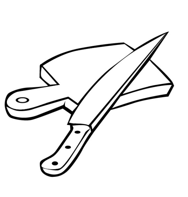 Simple strokes of kitchen knife