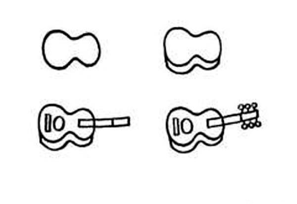 How to draw a guitar in simple strokes: How to draw a guitar