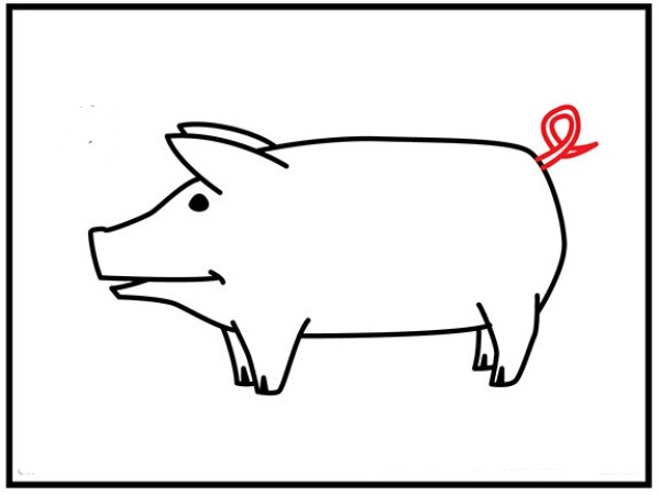 How to draw a pig