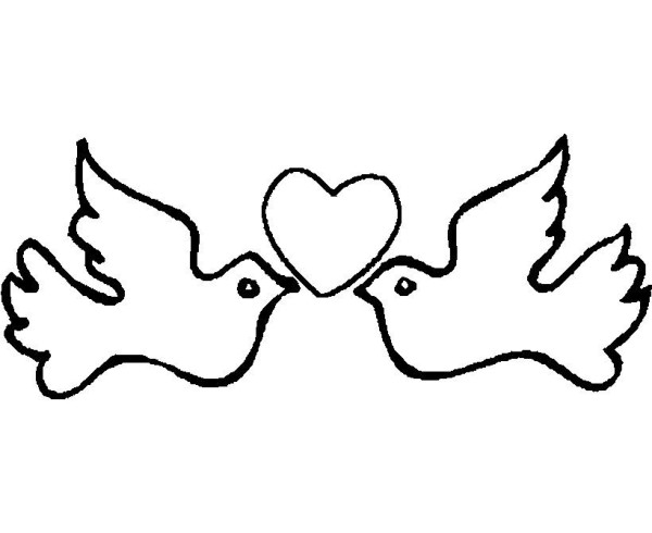 Simple drawing of peace dove