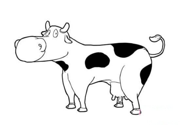 Cute cow simple strokes