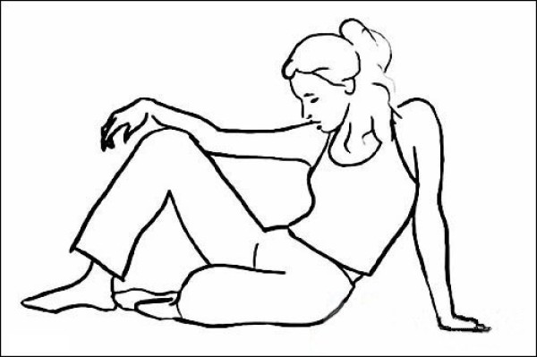 A set of simple drawings of sexy beauties