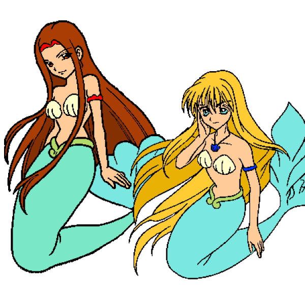 Mermaid sister simple strokes