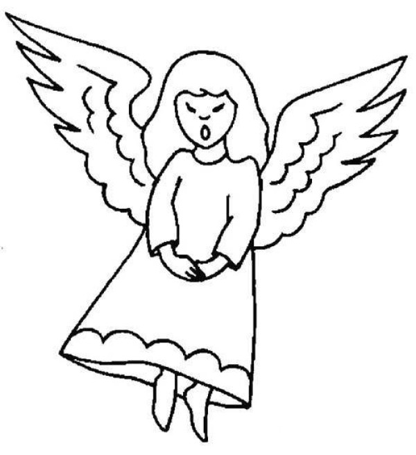 Simple drawing pictures of childrens characters: Angel