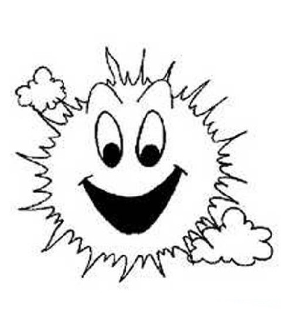 Cute sun simple drawing