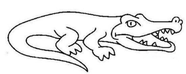 Childrens simple drawing pictures of crocodiles