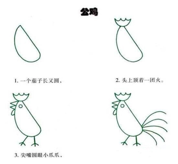 How to draw a rooster step by step: How to draw a rooster