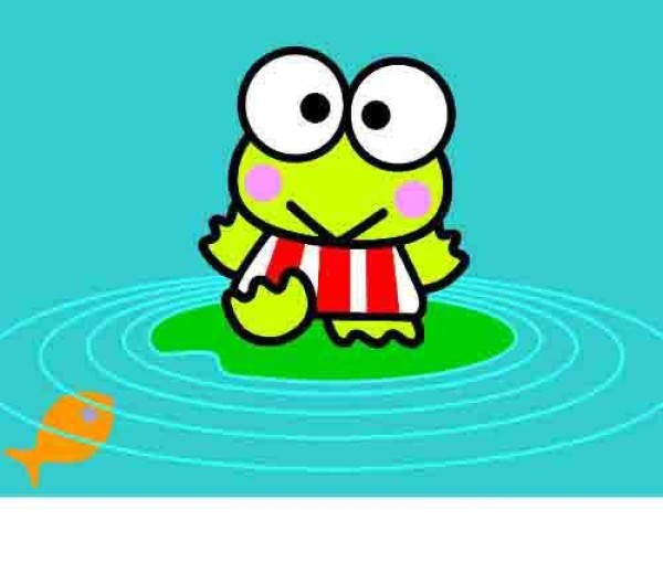 Cute little frog simple drawing coloring