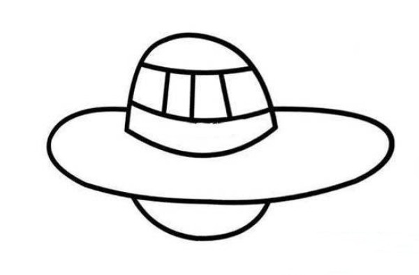 Childrens simple drawing picture of UFO