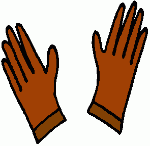 Simple drawing of a pair of gloves