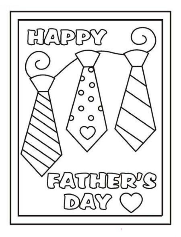 First grade Fathers Day simple drawing pictures: Dads tie