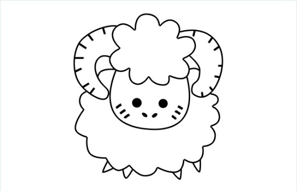 Cute simple drawing pictures of rams