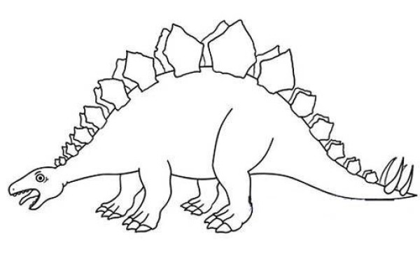 Childrens simple drawing pictures of dinosaur animals