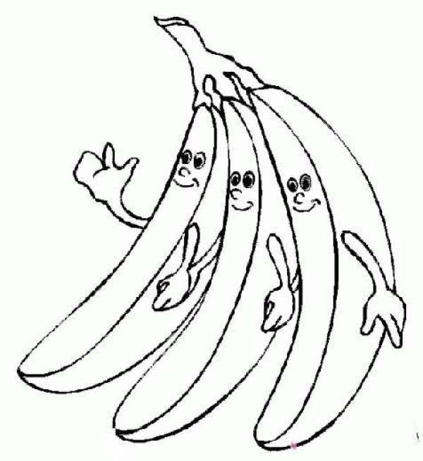 Cute Cartoon Banana Simple Drawing