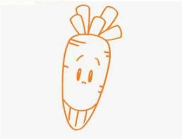 Cartoon radish simple drawing picture