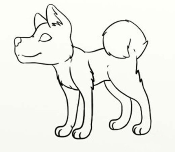 Childrens simple drawing pictures of dogs