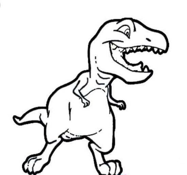 Dinosaur Tyrannosaurus rex simple strokes picture collection