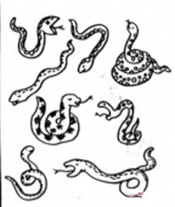 A complete collection of simple strokes of snakes