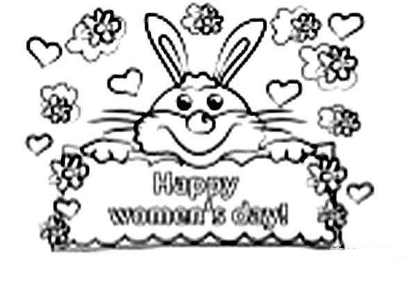 Childrens simple drawing pictures to celebrate Womens Day