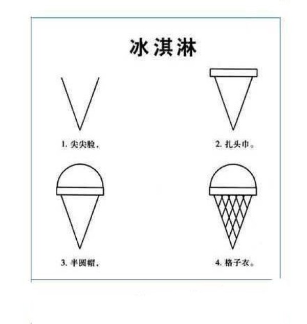 Ice cream simple drawing tutorial