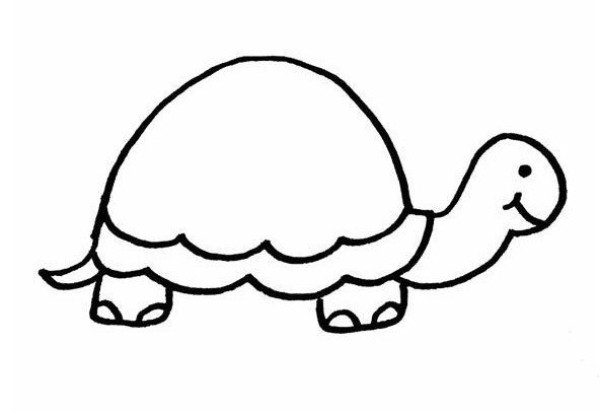 Simple strokes of little turtle