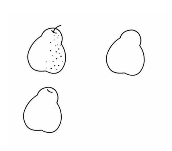 Hand drawn pear simple drawing tutorial