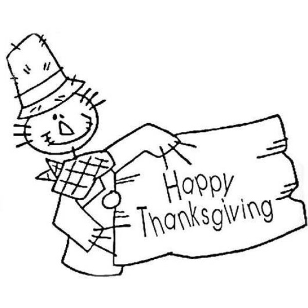 Childrens simple drawing pictures of Thanksgiving: Happy Thanksgiving