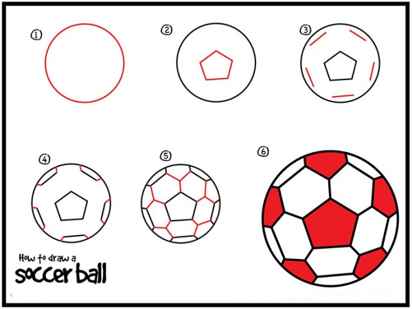 How to Draw a Football Simple Drawing