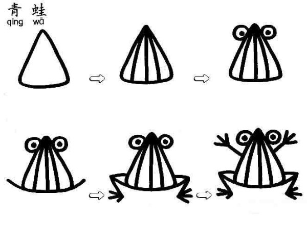 Frog simple drawing tutorial