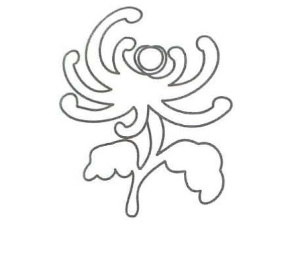 Simple strokes of chrysanthemum