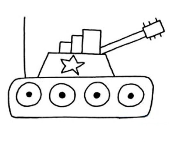 Simple strokes of Peoples Liberation Army tanks