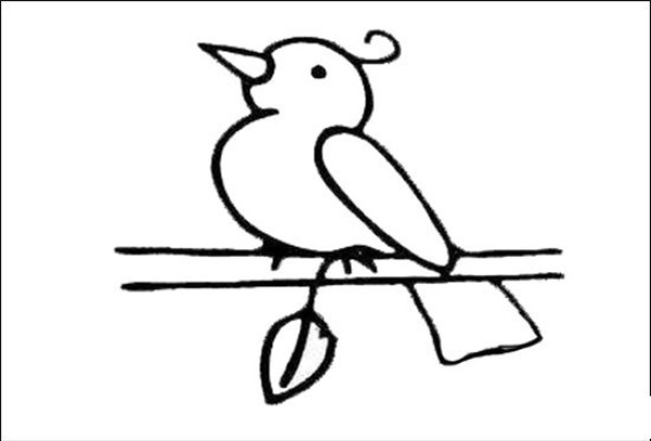 Simple drawing of bird