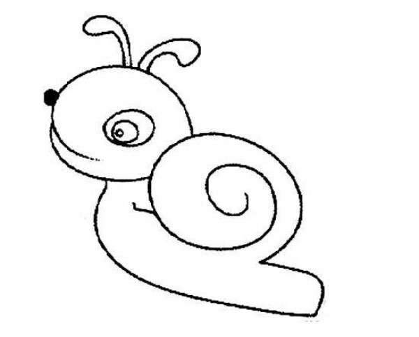 Little snail simple strokes