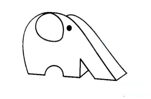 Simple drawing of elephant slide