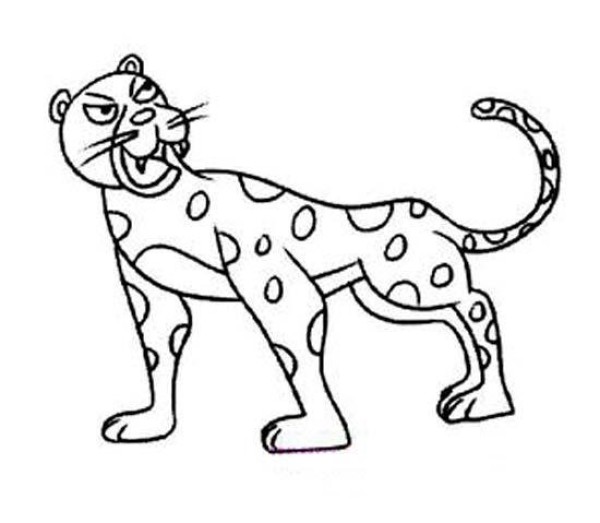 Childrens simple drawing pictures of cheetah