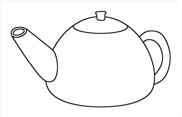 Simple strokes of teapot