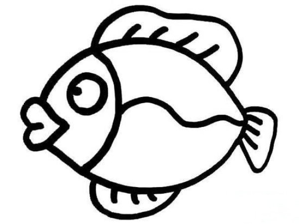 Childrens simple drawing pictures of fish