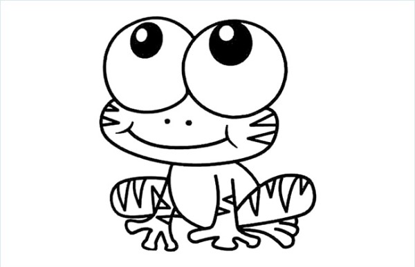 Little frog simple strokes picture