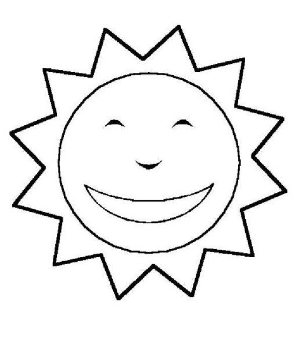 Simple drawing of cute little sun