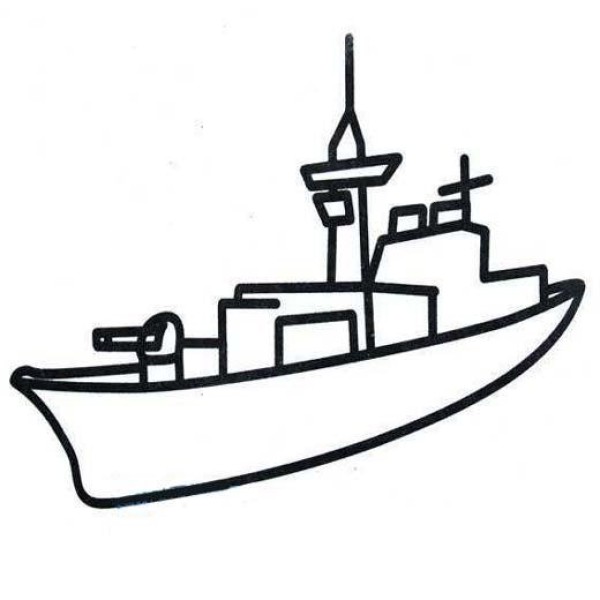 Simple strokes of Chinese navy warships